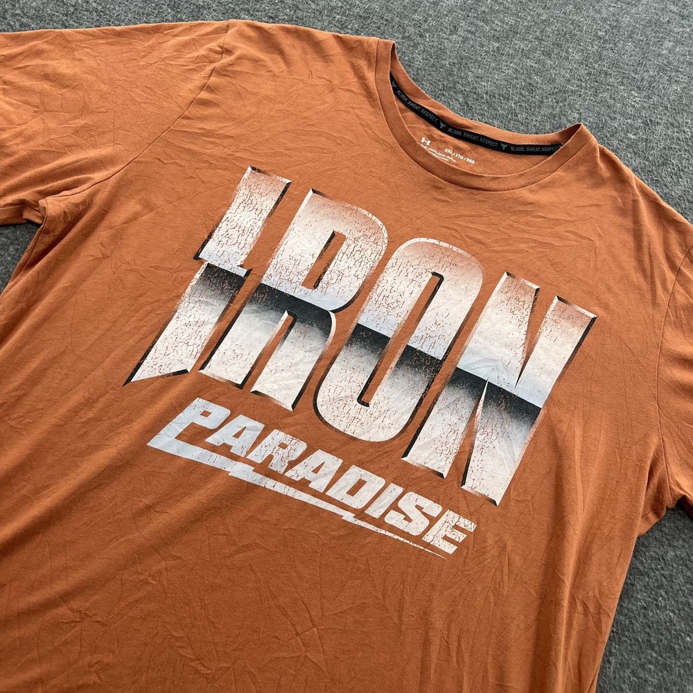 Project Rock Iron Paradise T Shirt Mens 2XL Gym Running Crossfit Training Lifter